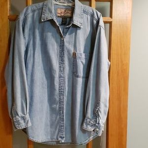 Denim women's long-sleeved shirt, XL